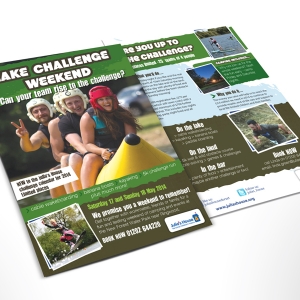 Julia's House flyer for weekend charity challenge
